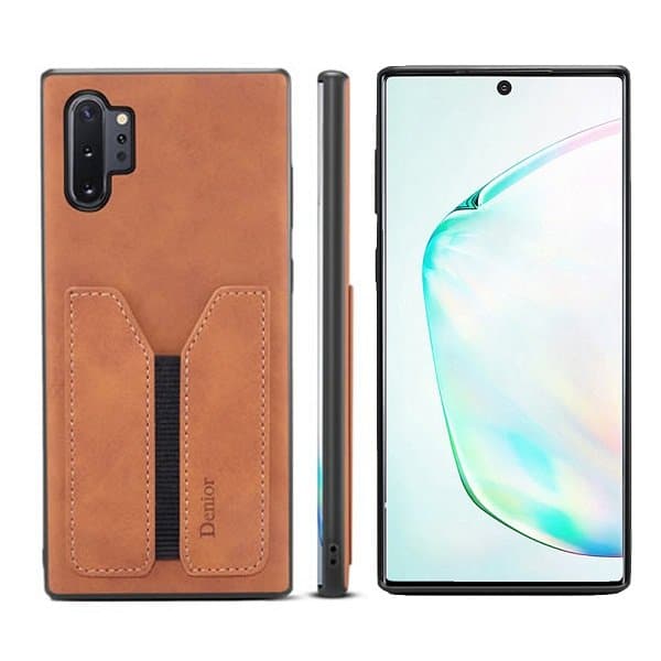 Brown Denior Samsung Galaxy Note 10 Plus Leather Case