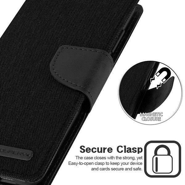 Goospery Canvas For Samsung Galaxy S22 | S22+ /S22 Plus | S22 Ultra Wallet Leather Case Denim Stand Flip Fabric Pouch Credit Card Slots Cover