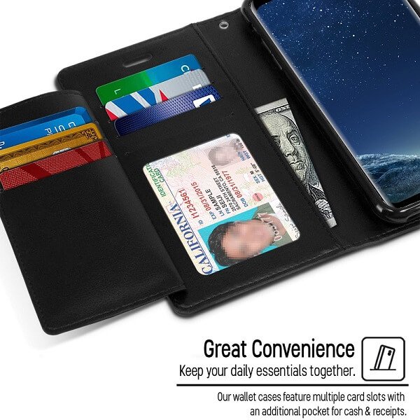 Goospery For Samsung Galaxy S8 |Galaxy S8+ /S8 Plus Rich Diary Wallet Flip Case Leather Card Slots Magnetic Cover