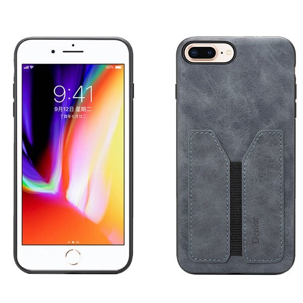 Denior For Apple iPhone SE /7/8 Plus Leather Case with Elastic Wallet Card Holder Slot Pocket Cover
