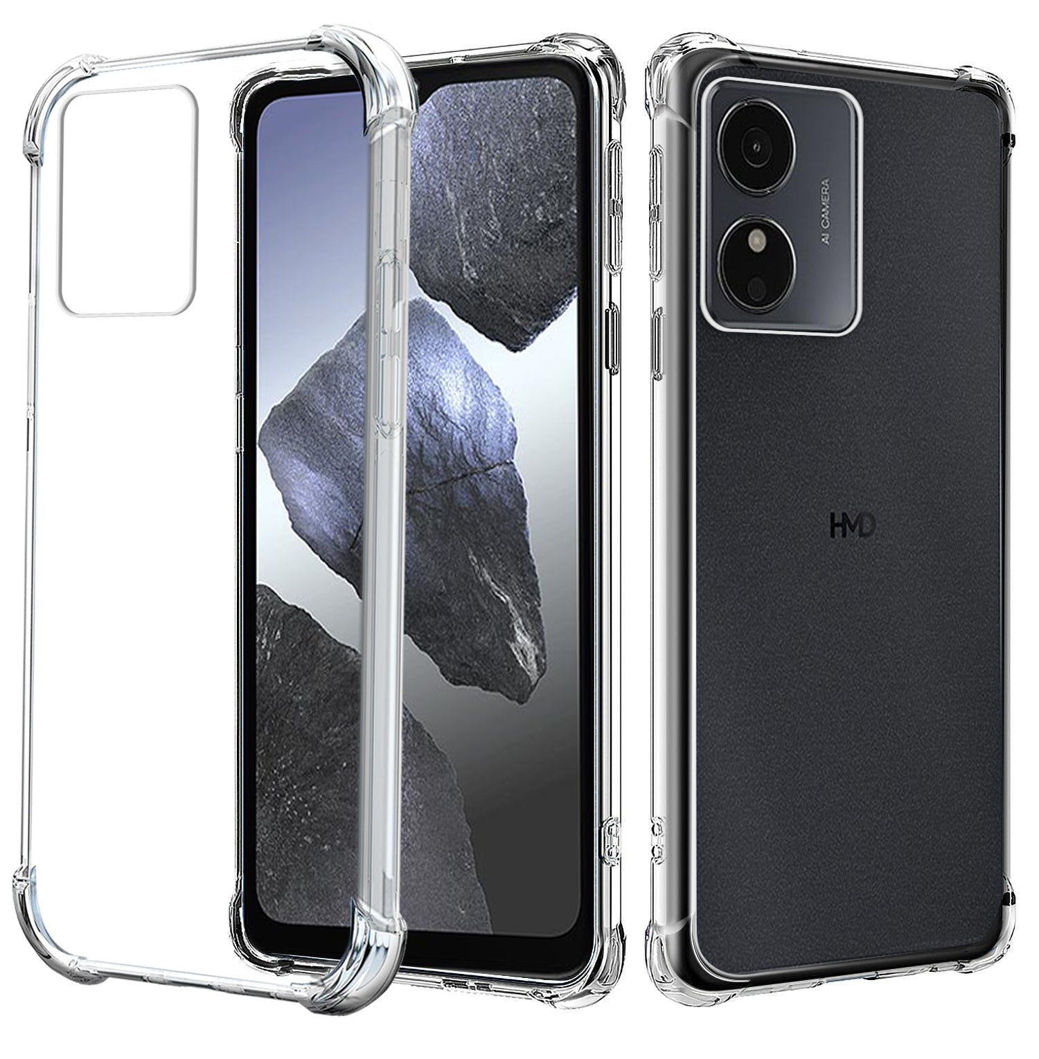 For HMD Aura 2 SupRShield Heavy Duty Soft Tough Gel Transparent Air Cushion Shockproof Back Cover