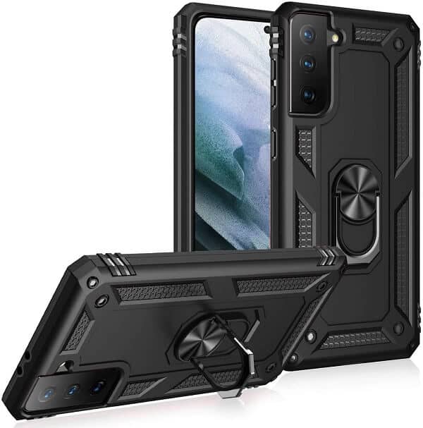 For Samsung Galaxy S21 | S21+ /S21 Plus | S21 Ultra Anti Scratch Rugged Magnetic Car Mount Ring Shockproof Heavy Duty Case Cover