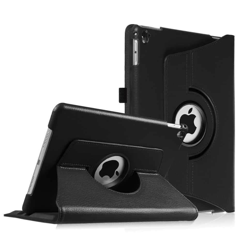 For Apple iPad 5th /6th Gen /Air 1 /Air 2 9.7 inch 360 Degree Rotating Stand Protective Case Cover (Black)