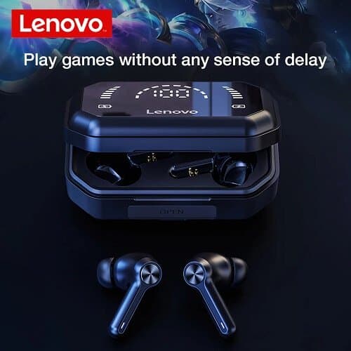 Lenovo LP3 Pro TWS Bluetooth 5.0 Earbuds Dual Drivers HiFi Stereo 1200mAh LED Noise Cancellation Mic Sports Earphone Wireless Headphone