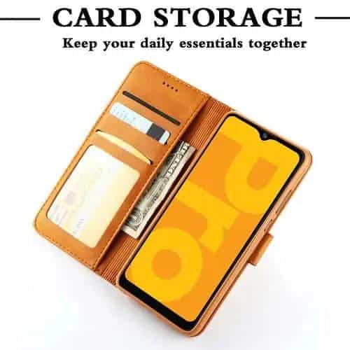 Optus X Pro Wallet Case Flip Leather Card Holder Slots Magnetic Shockproof Cover (Navy Blue)