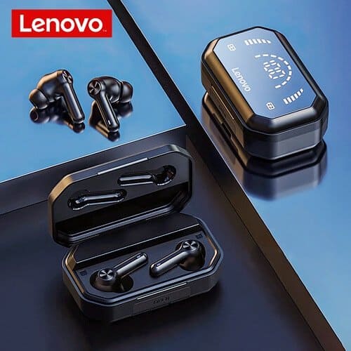 Lenovo LP3 Pro TWS Bluetooth 5.0 Earbuds Dual Drivers HiFi Stereo 1200mAh LED Noise Cancellation Mic Sports Earphone Wireless Headphone