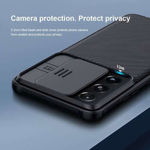Nillkin Samsung Galaxy S21 Ultra 5G Case, CamShield Series Slim Stylish Protective Case with Slide Camera Cover - Black