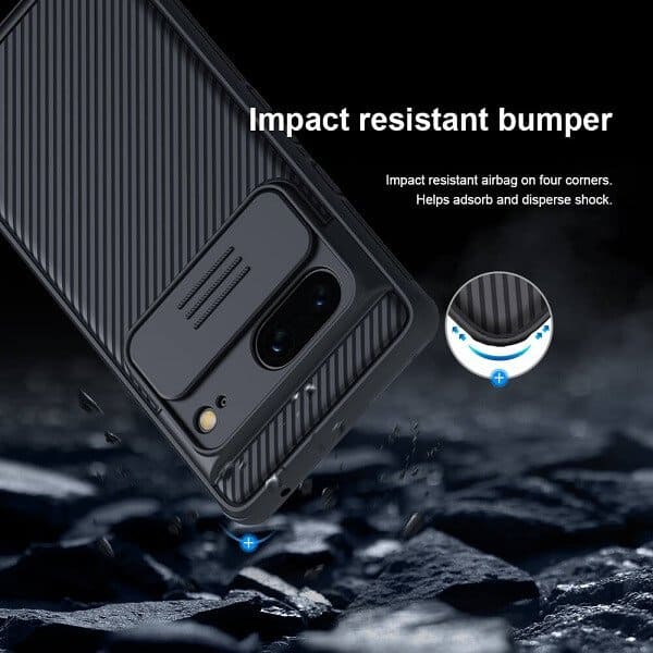 Nillkin For Google Pixel 7 CamShield Series Shockproof Heavy Duty Protective Case With Slide Camera Cover - Black