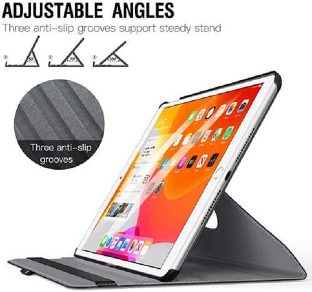 Apple iPad Air 11 2024 6th /5th /4th Gen 2022/2020 /Pro 11 inch 2022 /21 /20 /18 Leather Case, Rotating 360 Degree Stand Smart Cover (Flower Pattern)