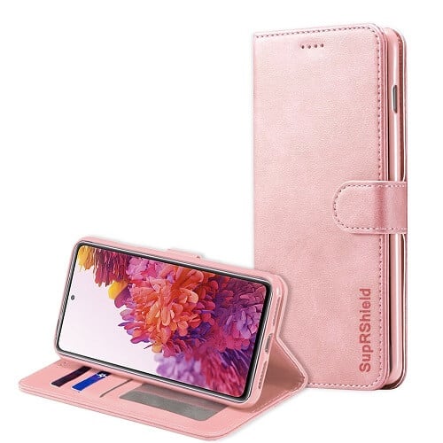 Samsung Galaxy S20 FE 5G Wallet Case Flip Leather Card Slots Magnetic Stand Cover (Rose Gold )