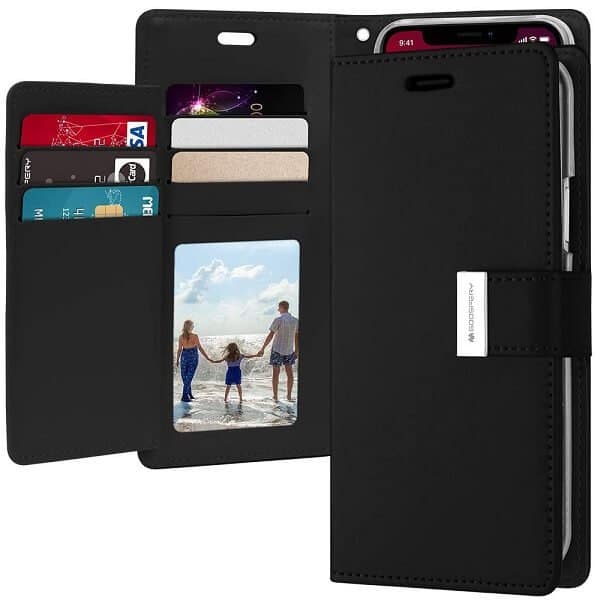 Goospery For Apple iPhone SE /7/8 Plus Rich Diary Wallet Flip Case Leather Card Slots Magnetic Cover