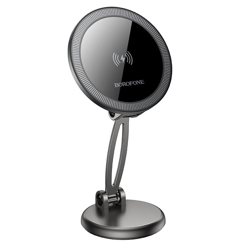 Borofone BH218 Metal MagSafe Magnetic Wireless 15W Fast Charger Charging Dashboard Car Mount Holder