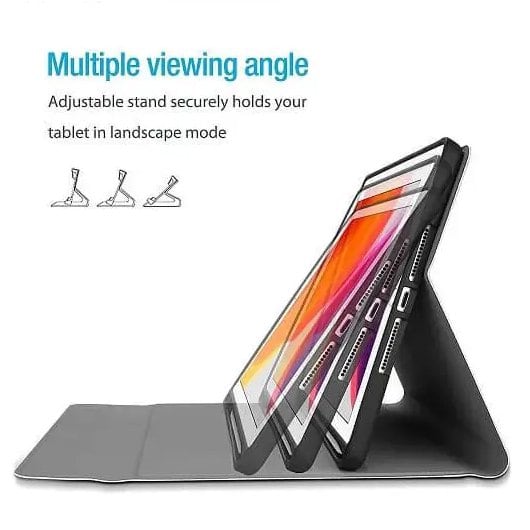 Apple iPad Air 5 5th /4 4th Gen Generation 10.9 inch 2022/2020 Wireless Bluetooth Keyboard Case, Folio Leather Smart Cover (Black)