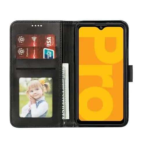 Optus X Pro Wallet Case Flip Leather Card Holder Slots Magnetic Shockproof Cover (Navy Blue)