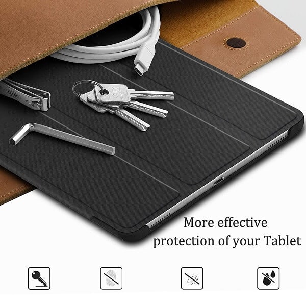 Apple iPad 9th /8th /7th Gen 10.2 inch 2021 /2020 /2019 Folio Smart Leather Magnetic Stand Case Cover (Rose Gold)