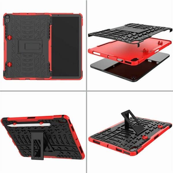For Apple iPad Air 5th /4th Gen 10.9 inch 2022 /2020 Case, Heavy Duty Shockproof Tough Bumper Rugged Cover (Black)