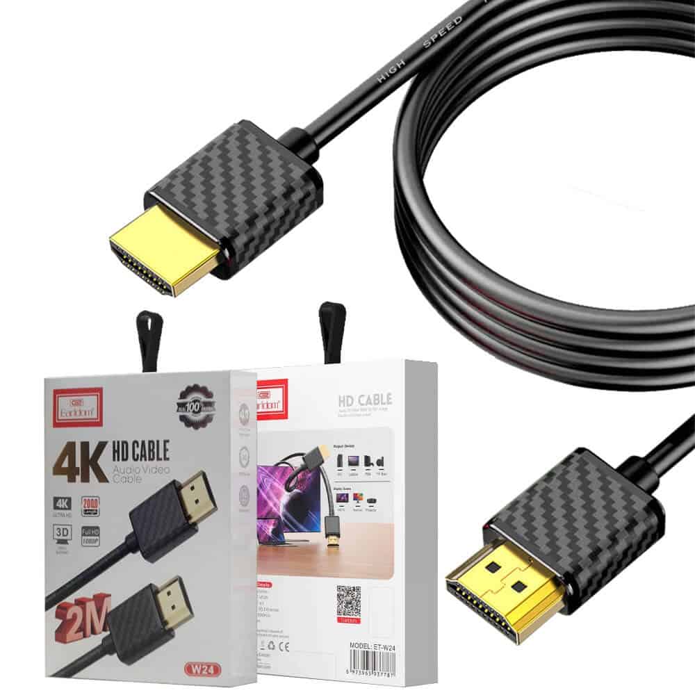 Earldom 2M /5M Full Ultra HD 1080P 4K 3D Video Support HDMI Audio Video Cable Cord ET-W24