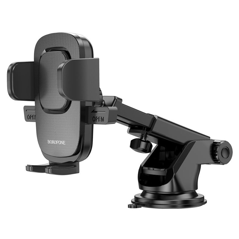 Borofone BH60 Dashboard & Windshield Universal Car Mount Phone Holder with Suction Cup and Telescopic Arm for iPhone, Samsung, Google, Nokia