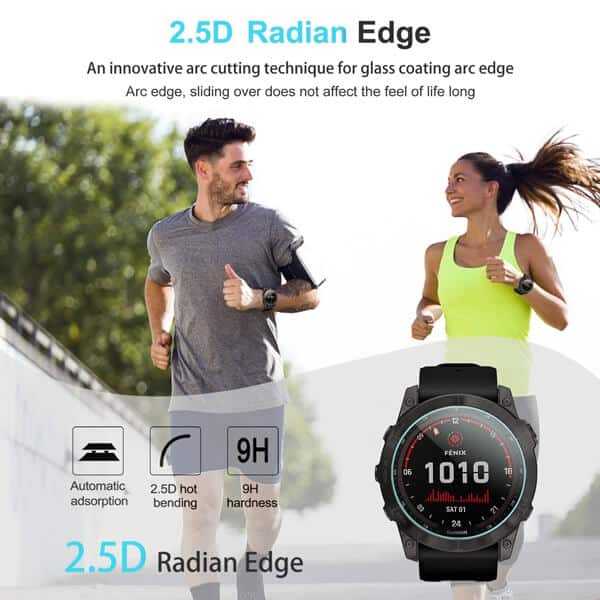 (3 Pcs) Garmin Fenix 7X Sports Fenix 7X Solar Sports Fenix 7X Sapphire Solar Sports Screen Protector Full Coverage Tempered Glass Guard (Clear)