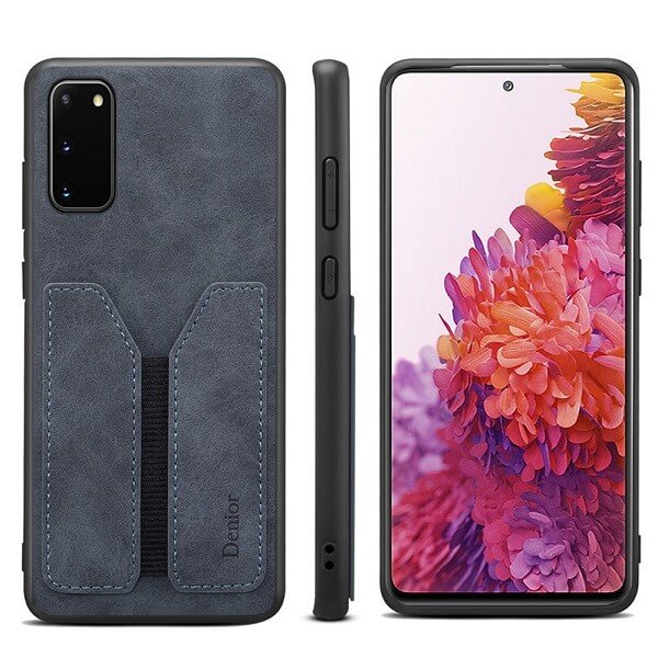 Grey Denior Samsung Galaxy S20 FE Leather Case with Wallet Cover