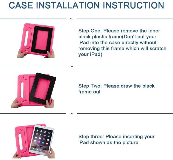 iPad Air 1 Kids Shockproof Case Kickstand Cover