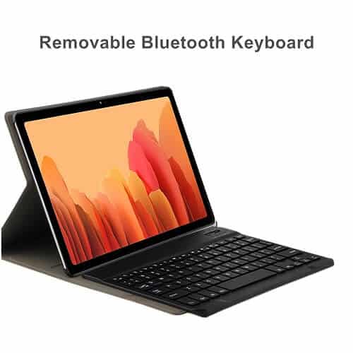 Samsung Galaxy Tab A7 10.4 inch SM-T500 T505 Detachable Wireless Bluetooth Keyboard Case, Lightweight Protective Slim Folio Leather Smart Cover