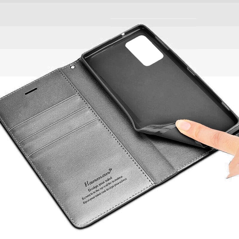 For Samsung Galaxy A32 5G | A32 4G Hanman Leather Wallet Case Flip Card Holder Slots Magnetic Shockproof Cover