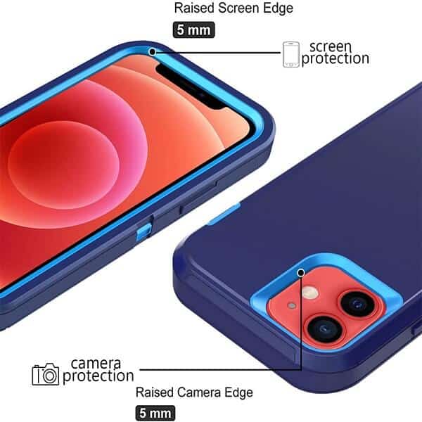 For Apple iPhone 12/12 Pro/ 12 Pro Max /12 Mini 3in1 Case Drop Resistant Defender Tradies Hybrid Armor Heavy Duty Rugged Shockproof Tough Cover