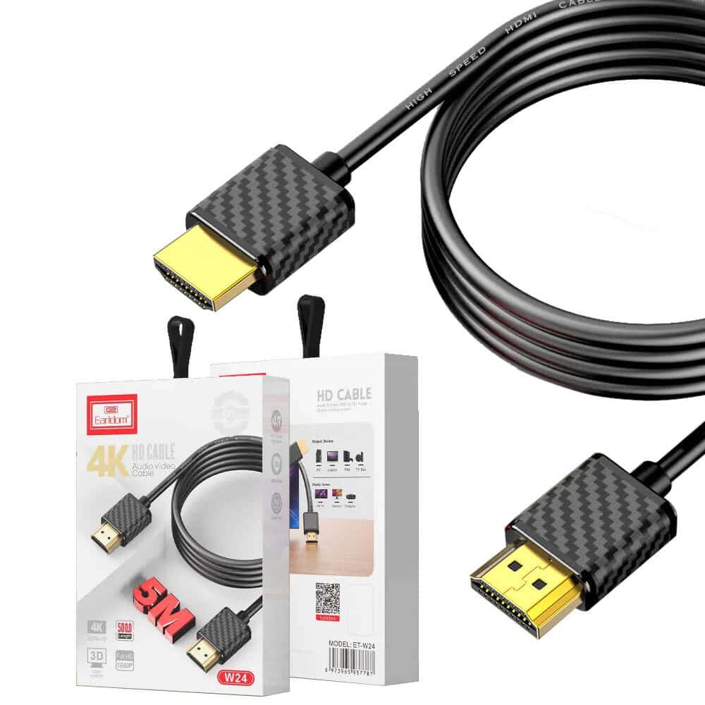 Earldom 2M /5M Full Ultra HD 1080P 4K 3D Video Support HDMI Audio Video Cable Cord ET-W24