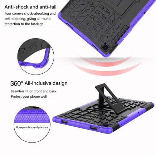 Samsung Galaxy Tab A7 10.4 inch SM-T500 T505 Shockproof Case Heavy Duty Rugged Protective Cover (Red)