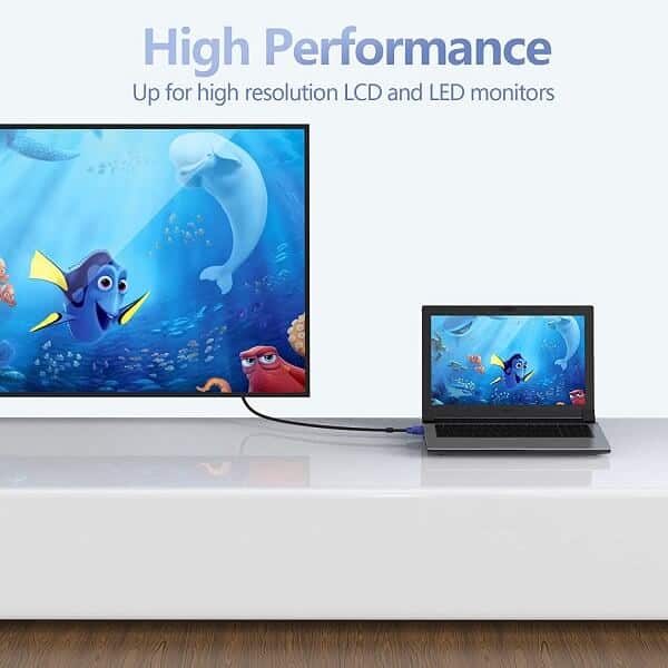 1.5M /5ft VGA to VGA Cable Adapter 15 Pin 1080P Full HD Male to Male Monitor Adaptor for Computer PC Laptops TV Projectors