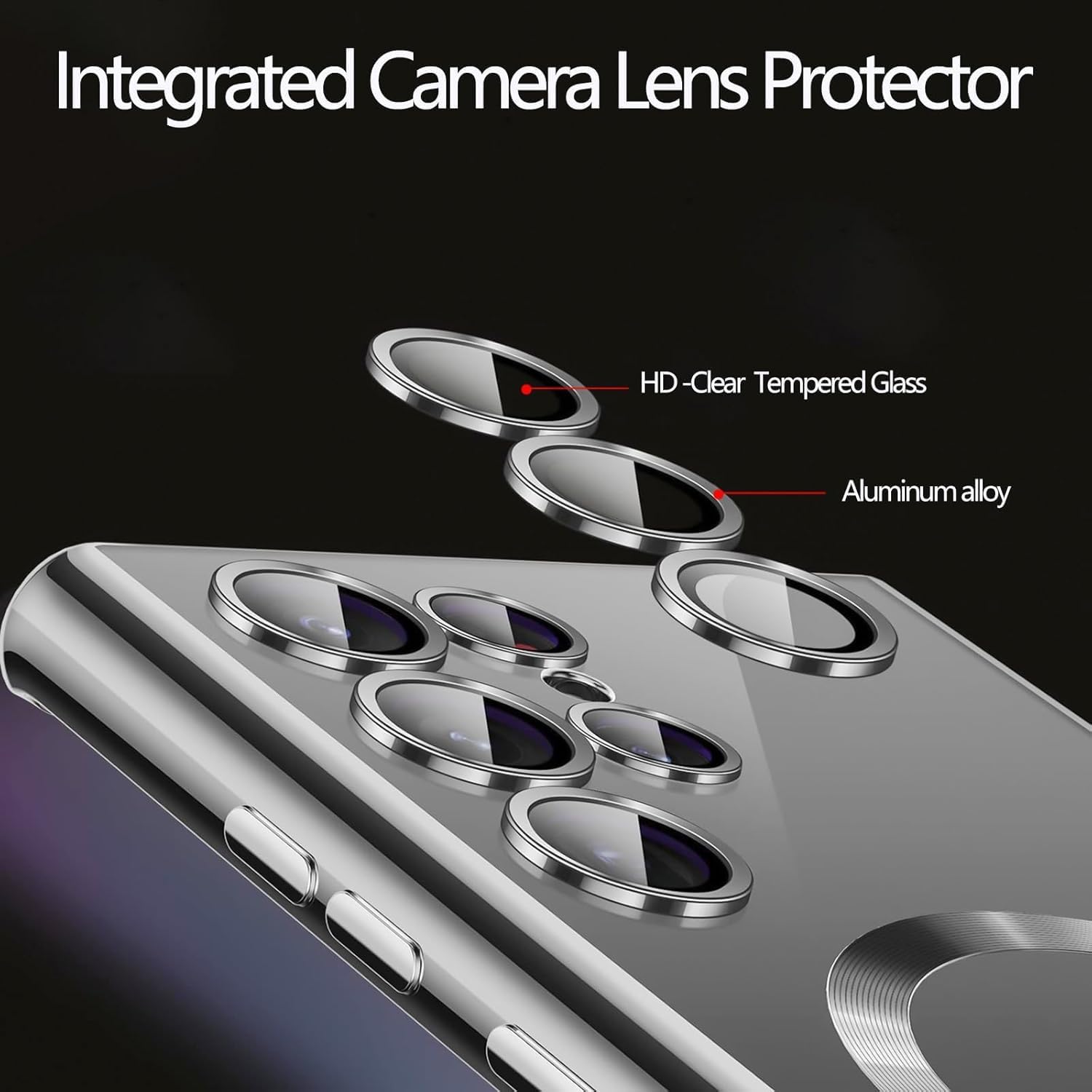 For Samsung Galaxy S24 S25 Ultra Plus FE Edge MagSafe Magnetic Case with HaloLock Shockproof Scratch Resistant Back Clear Protective Cover