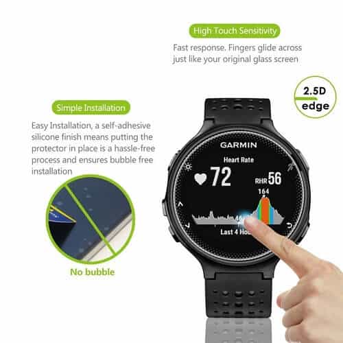 (2 Pcs) Garmin Forerunner 645 Music Tempered Glass LCD Screen Protector Guard
