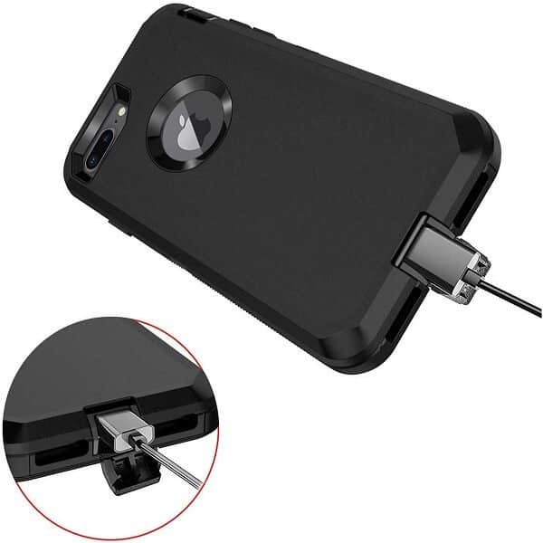 For Apple iPhone 6 Plus /6S Plus Case Drop Resistant Defender Tradies Heavy Duty Rugged Shockproof Tough Cover (Black)