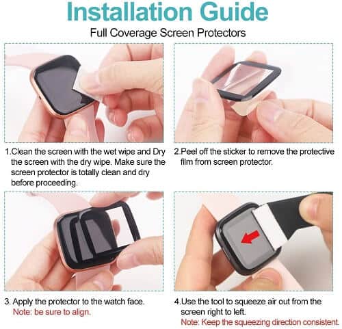 (3 Pcs) Fitbit Luxe Soft Screen Protector Film Guard (Black)