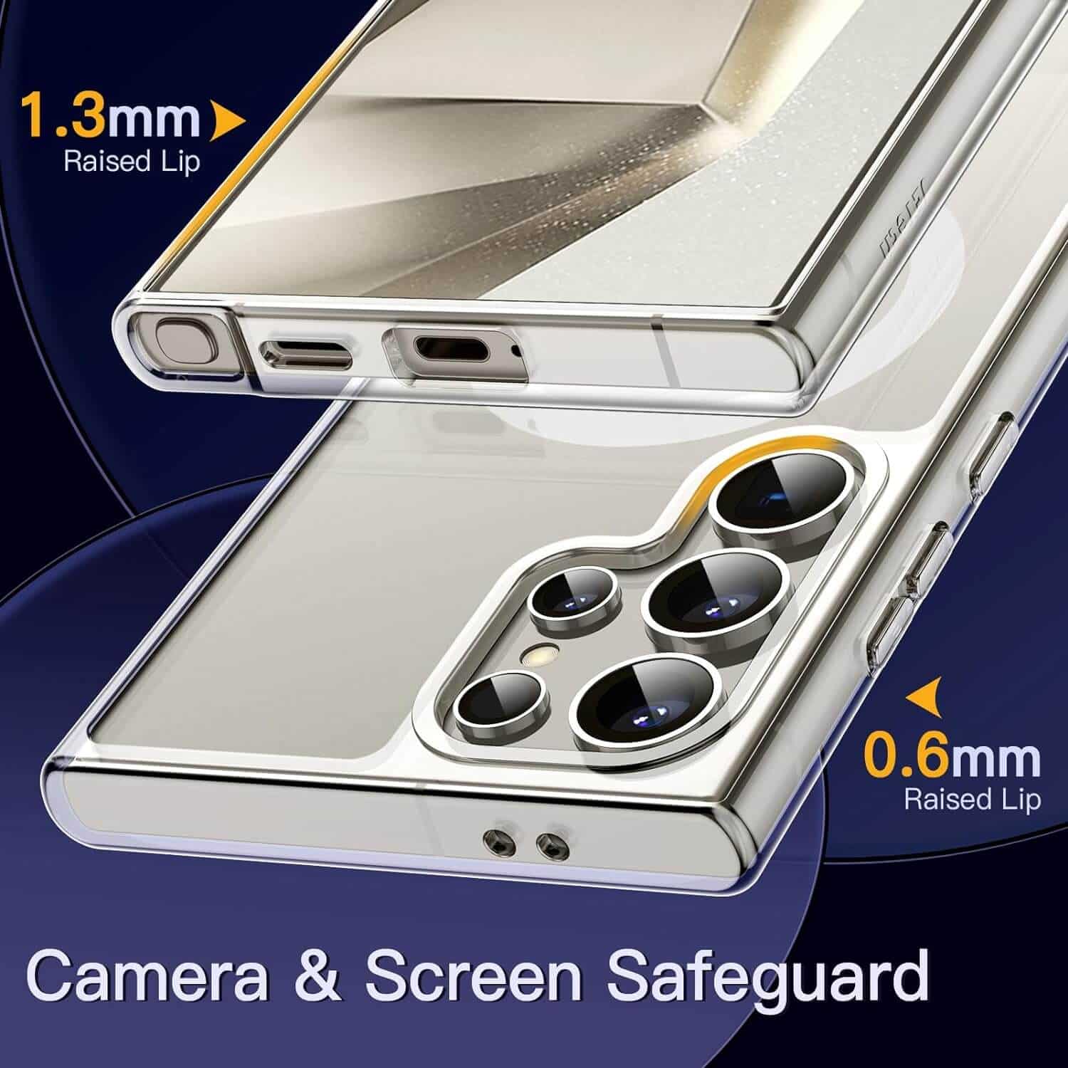 For Samsung Galaxy S24, S24+ /S24 Plus & S24 Ultra MagSafe Magnetic Case with HaloLock Shockproof Back Clear Protective Cover