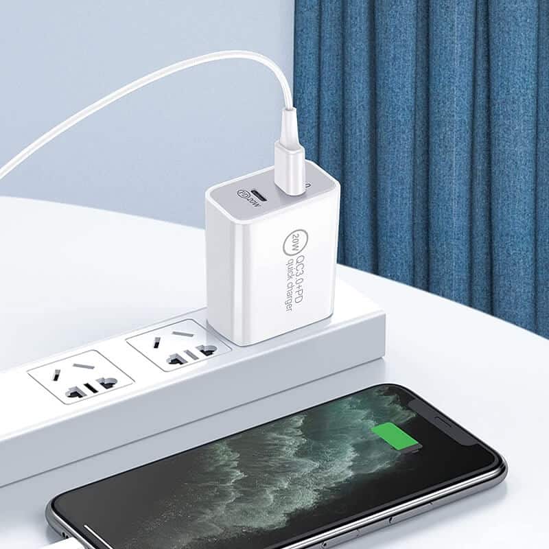 20W Dual PD +USB Type C Fast Charging Wall Plug Charger Adapter For Apple iPhone Samsung Galaxy Google Nokia Oppo Huawei iPad