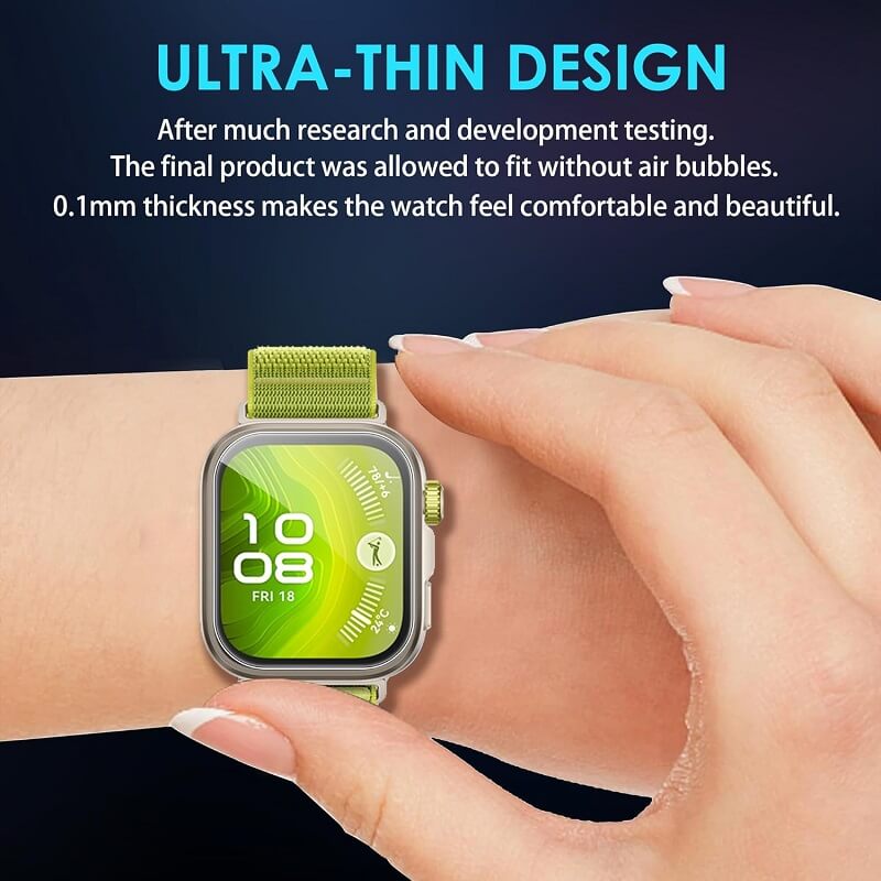 (3 Pcs) Fitbit Versa Versa 4 /Versa 3 Screen Protector Full Coverage Tempered Glass Guard (Black)