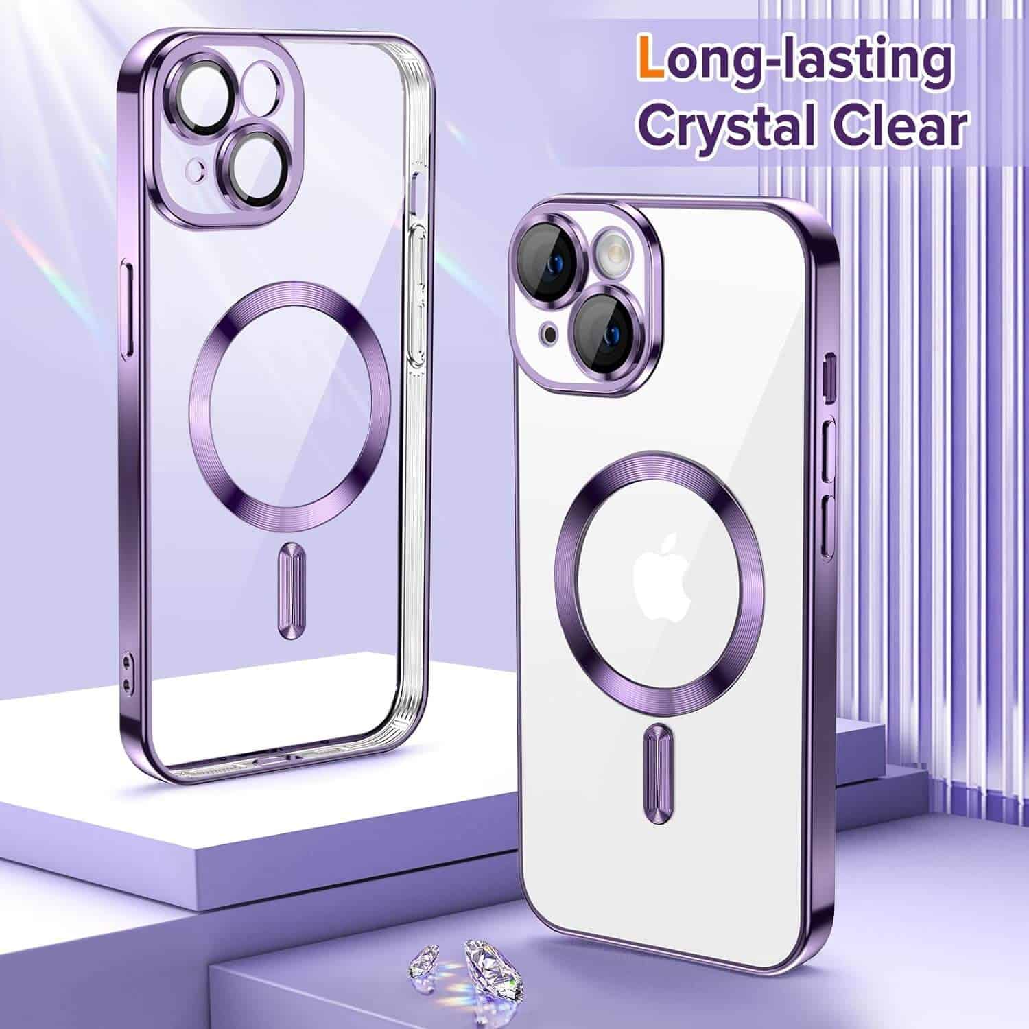 For Apple iPhone 15 MagSafe Magnetic Case with HaloLock Shockproof Protection Clear Cover