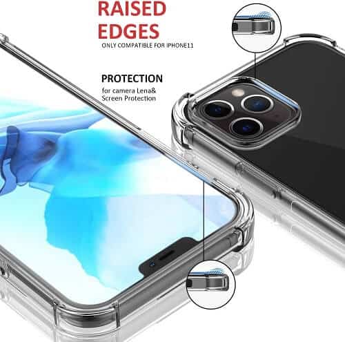 For Apple iPhone 12 Mini SupRShield Clear Case Shockproof Tough Gel Clear Transparent Air Cushion Heavy Duty Cover (Crystal Clear)