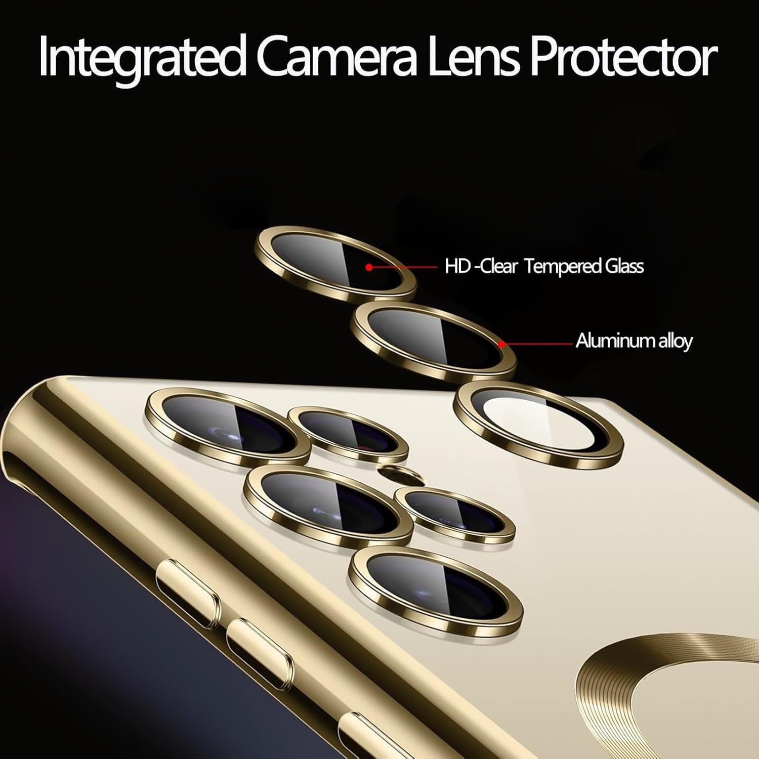 For Samsung Galaxy S24 S25 Ultra Plus FE Edge MagSafe Magnetic Case with HaloLock Shockproof Scratch Resistant Back Clear Protective Cover