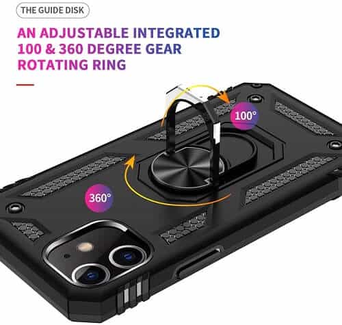 For Apple iPhone 12 /12Mini /12 Pro /12 Pro Max Anti Scratch Rugged Magnetic Car Mount Ring Case Cover