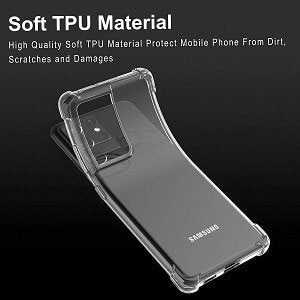 Samsung Galaxy S21 Ultra Clear Case Shockproof Tough Gel Heavy Duty Transparent Air Cushion Cover