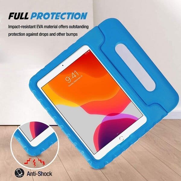 Apple iPad Air 3 /iPad Pro 10.5 inch kids Case, Kickstand Shockproof Protective Heavy Duty Handle Stand Light Weight Kids Friendly Cover (Blue)