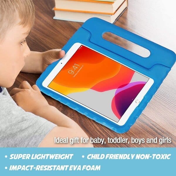 Apple iPad Air 3 /iPad Pro 10.5 inch kids Case, Kickstand Shockproof Protective Heavy Duty Handle Stand Light Weight Kids Friendly Cover (Blue)