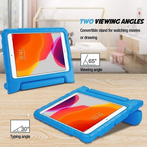 Apple iPad Air 3 /iPad Pro 10.5 inch kids Case, Kickstand Shockproof Protective Heavy Duty Handle Stand Light Weight Kids Friendly Cover (Blue)