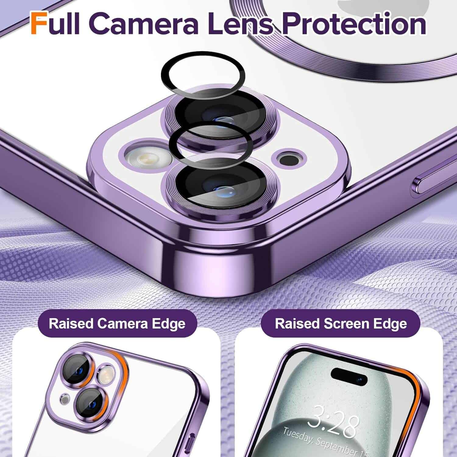 For Apple iPhone 15 MagSafe Magnetic Case with HaloLock Shockproof Protection Clear Cover