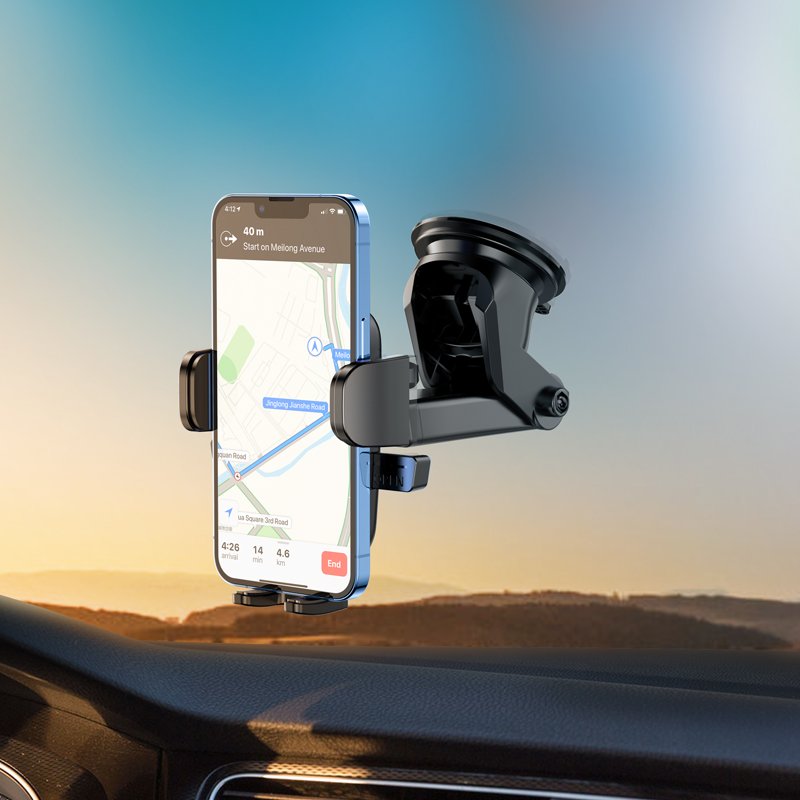 Borofone BH60 Dashboard & Windshield Universal Car Mount Phone Holder with Suction Cup and Telescopic Arm for iPhone, Samsung, Google, Nokia
