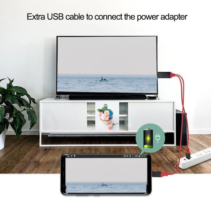 2M 4K@60Hz 1080P USB 3.1 Type C to HDMI Cable Adapter USB C Converter With USB Power Port For Samsung Google Laptop Macbook