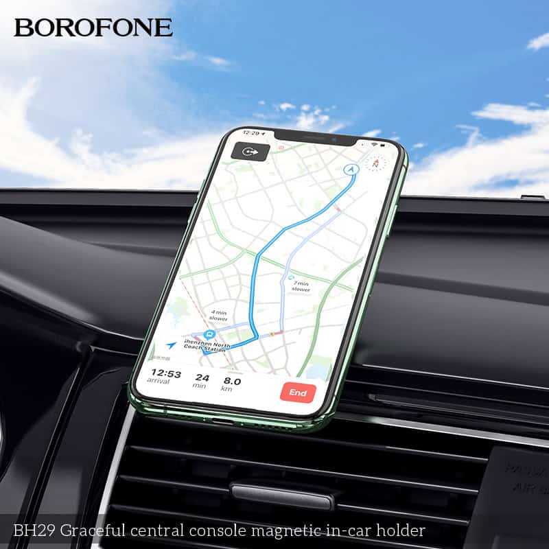 Borofone BH29 Strong 8x N52 Magnetic Dashboard Central Console 360 Degree Rotation Car Mount Mobile Phone Holder For All Universal Mobile Phone